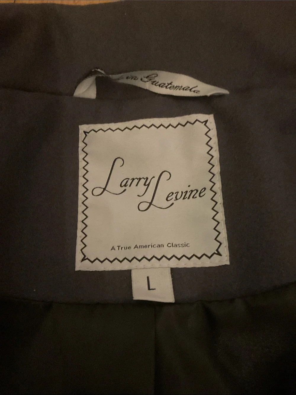 Larry Levine Black Men's Pea Coat with Classic Collar